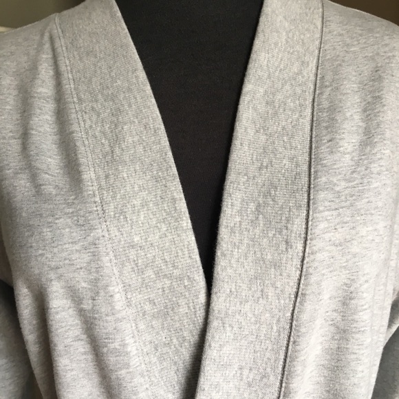 Heather Grey Tie-wrap Sweatshirt Jacket Size Large - Picture 5 of 8